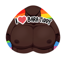 Load image into Gallery viewer, I ❤ Bara Tiddy 2.25&quot; Heart Pin